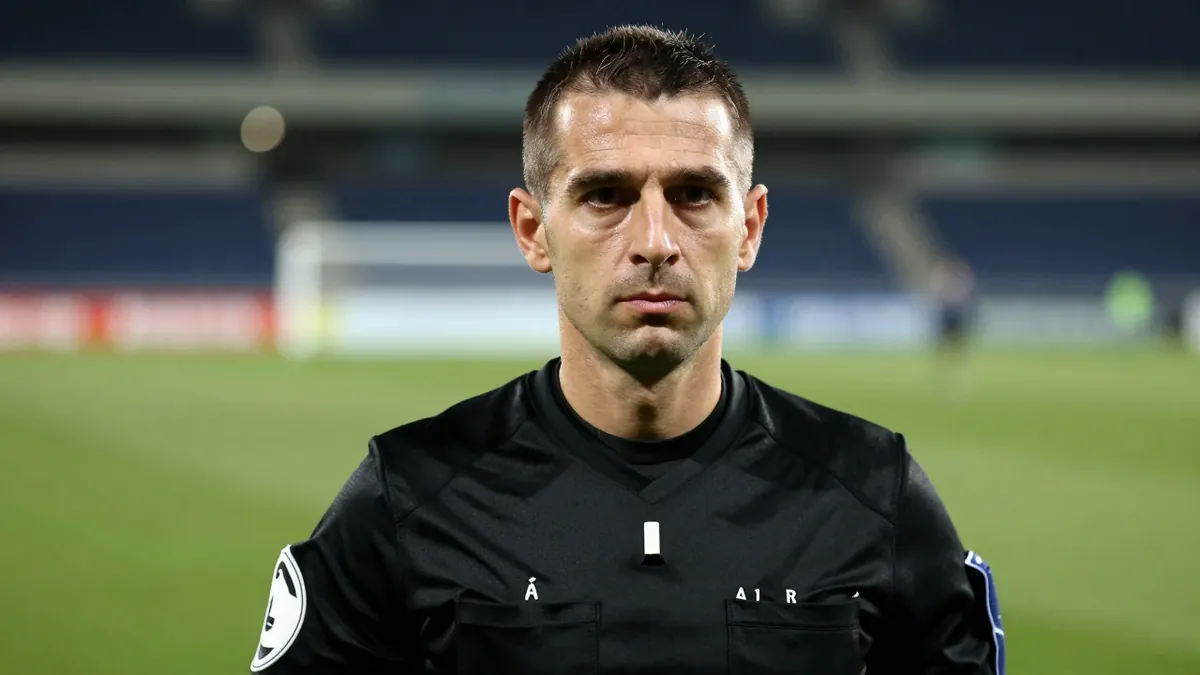 Japanese referee Yusuke Araki, who officiated at the World Cup, took charge of Cercle Brugge's match against Gent at Jan...